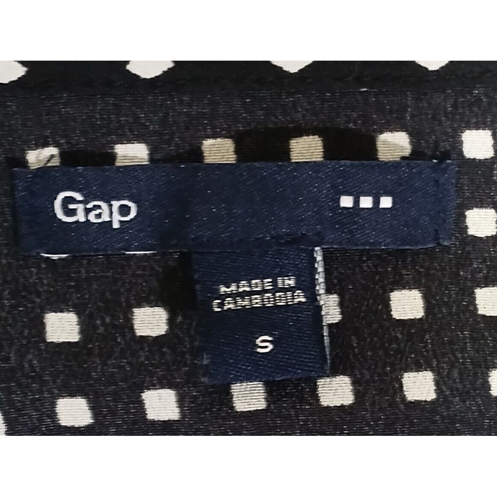 Gap‎ Womens short sleeve Black Dot Print mini dress V Neck size Small - Picture 8 of 10